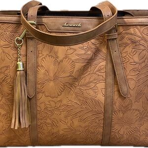 LOVEVOOK Laptop bag for Women Vintage Work Tote Large Capacity 17.3”